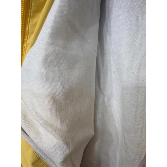 Hollister Colorblock Windbreaker Womens Size Large Yellow Blue W/ Hood Pockets - Picture 7 of 9